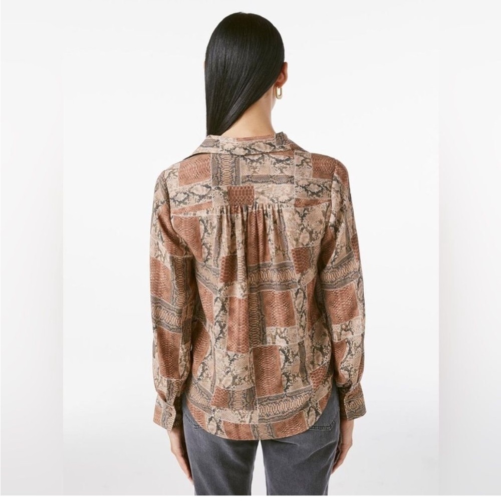 Silk snake print shirt